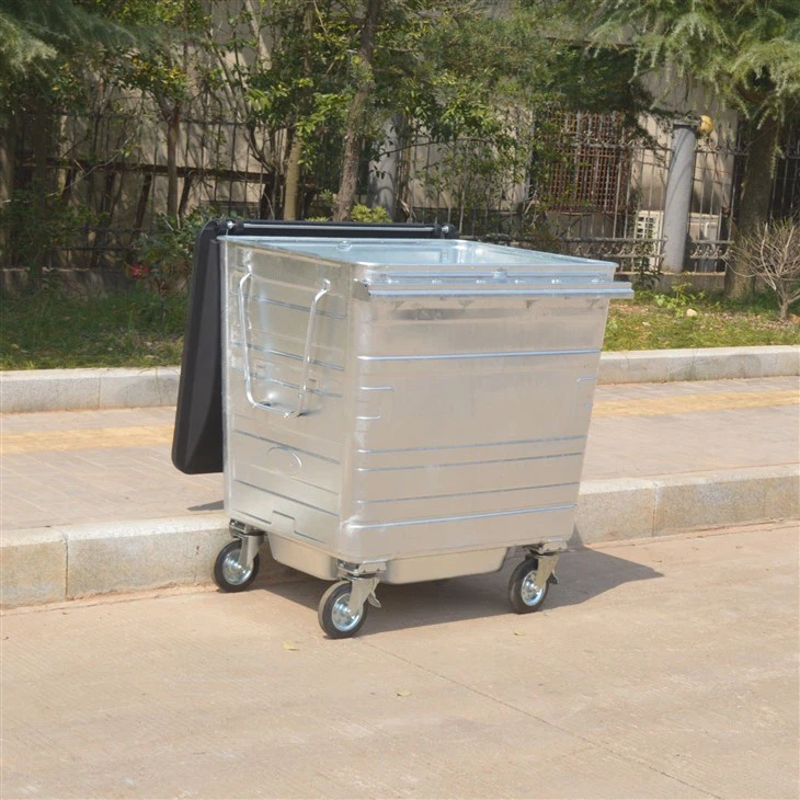 Locking Metal Garbage Can